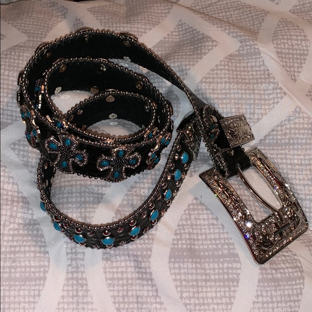 Western bling belt